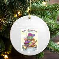 Book Launch Christmas Ornament, Published Author 2025 Ceramic Ornament, Personalized Writer Holiday Tree Ornament, Novelist Keepsake Present