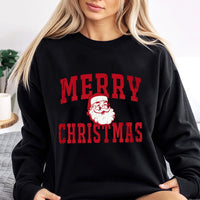 Retro Santa Graphic Sweatshirt, Merry Christmas Santa Sweatshirt, Distressed Santa Claus Sweatshirt, Vintage Holiday Crewneck, Xmas Present