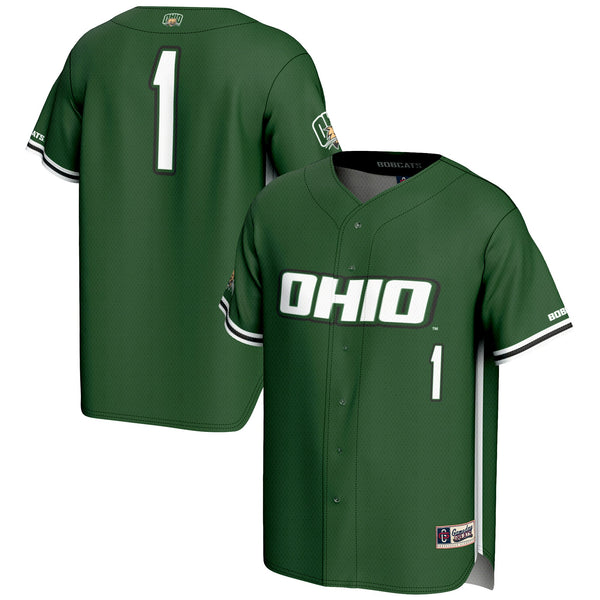 #1 Ohio Bobcats Lightweight Baseball Jersey - Green