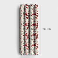 Gamer Santa Gift Wrap, Santa Rolling Dice Wrapping Paper, Humorous Christmas Wrapping Paper, Vegas Santa Claus Holiday Present Gift Wrap Roll