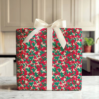 Red and Green Holiday Camouflage Gift Wrap, Christmas Camo Wrapping Paper, Festive Camo Christmas Wrapping Paper, Winter Holiday Gift Wrap