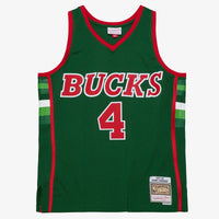 Milwaukee Bucks Sidney Moncrief 1983 Dark Authentic Jersey - Burgundy/Green