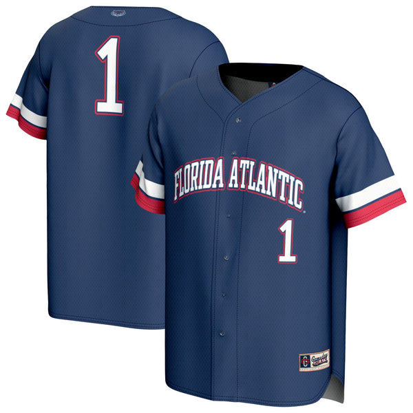 #1 Florida Atlantic Owls Collegiate Baseball Fashion Jersey - Navy
