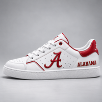 ALA Crimson Script - Clean White Low Top Sneakers