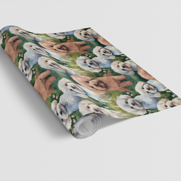 Maltipoo Christmas Gift Wrap, Maltipoo Dog Wrapping Paper, Adorable Puppy Holiday Wrapping Paper, Dog Lover Gift Wrap, Pet Br