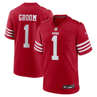 San Francisco 49ers Number 1 Groom Scarlet Game Jersey
