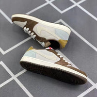 Low Top Sneakers, Brown White Colorway, Lace Up Design, Casual Gift for Sneaker Fans