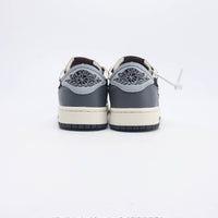 Retro Low Top Basketball Shoes, Blue Black Gray Colorway, Lace Up Design, Casual Gift for Shoe Lovers