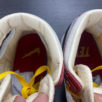Sneakers, Burgundy White Yellow Colorway, Lace Up Design, Casual Gift for Sneaker Fans