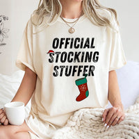 Naughty List Holiday Graphic Tee, Stocking Stuffer Humorous Christmas T-Shirt, Retro Sarcastic Humor Shirt, Xmas Gag Present for Dad Mom
