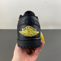 Low Top Sneakers, Black Yellow Gray Colorway, Cracked Pattern, Lace Up Design, Casual Gift for Sneaker Fans