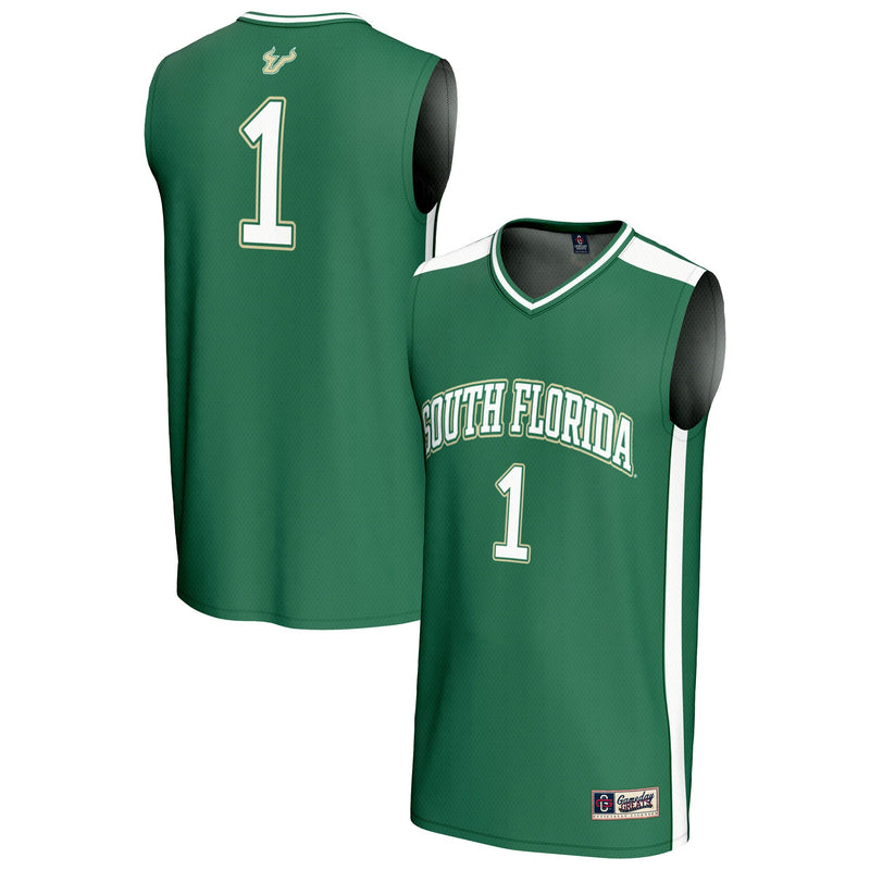 #1 South Florida Bulls Lightweight Collegiate Basketball Fashion Jersey - Green