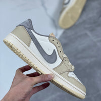 Low Top Sneakers, Khaki Colorway, Lace Up Design, Casual Gift for Sneaker Fans
