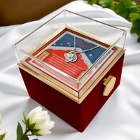 CZ Crystal Love Knot Pendant, Daughter Love Knot Necklace, Gold Love Knot Jewelry, Christmas Present for Daughter, Holiday Present for Her
