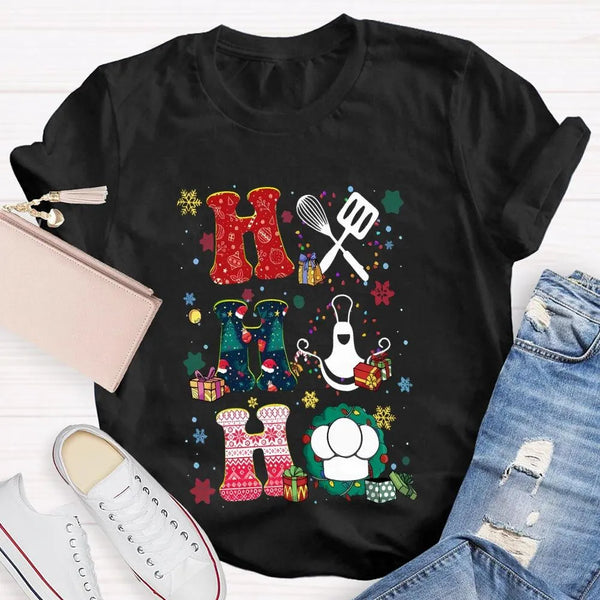 Lunch Lady Snowflake Holiday T-Shirt, School Lunch Lady Christmas Shirt, Cafeteria Staff Xmas Tee, Adorable Lunch Lady Christ