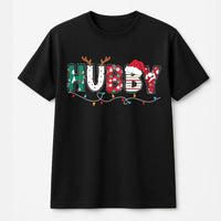 Festive Reindeer Antlers Shirt, Hubby Christmas T-Shirt, Matching Couple Holiday Tee, Christmas Husband Graphic T-Shirt, Present for Husband