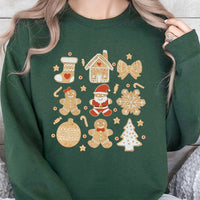 Holiday Cookie Sweatshirt, Gingerbread Christmas Sweatshirt, Adorable Xmas Baking Crewneck, Festive Gingerbread Sweatshirt, Winter Holiday Present