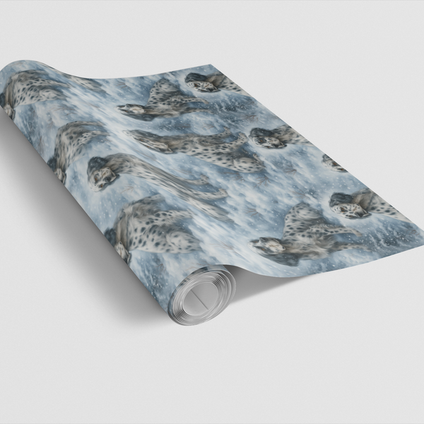 Christmas Dog Gift Wrap, English Setter Wrapping Paper, Snowy Spotted Pup Present Paper, Winter Pet Holiday Paper, Dog Lover 