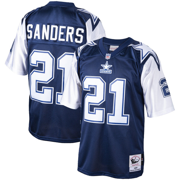 Dallas Cowboys Deion Sanders Navy Big & Tall 1995 Retired Player Replica Jersey