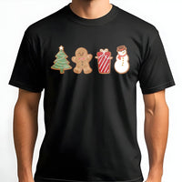 Adorable Holiday Graphic Tee, Gingerbread Man Cookie Christmas T-Shirt, Humorous Xmas Baking Shirt, Festive Christmas Graphic T-Shirt, Adorable Present