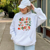Leopard Christian Christmas Sweatshirt, Jesus Is the Reason for the Season Hoodie, Faith Based Holiday Hooded Pullover, Religious Xmas Present