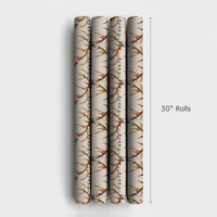 Holiday Lights Deer Gift Wrap, Deer Antler Christmas Wrapping Paper, Rustic Watercolor Antlers Wrapping Paper, Country Gift Wrap Roll