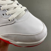 Retro High Top Sneakers, White Orange Colorway, Lace Up Design, Casual Gift for Sneaker Fans