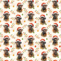 Festive Dog Santa Hat Gift Wrap, Cane Corso Christmas Wrapping Paper, Holiday Pet Gift Wrap, Cane Corso Present Wrap, Dog Lover Present Paper