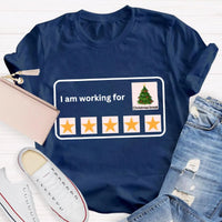 Humorous Winter Holiday Graphic Tee, Working for Christmas Break Teacher T-Shirt, Last Day of School Xmas Shirt, Teacher Christmas Present