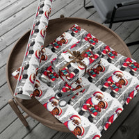 African American Santa Gift Wrap, Black Santa and Child Wrapping Paper, Festive Christmas Wrapping Paper, Adorable Holiday Gift Wrapping Paper