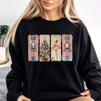 Watercolor Ballerina Graphic Crewneck, Nutcracker Christmas Sweatshirt, Vintage Holiday Ballet Pullover, Festive Xmas Present for Her