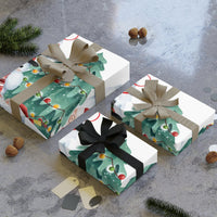 Festive Holiday Kids Gift Wrap, Black Children Christmas Wrapping Paper, Inclusive Xmas Wrapping Paper Roll, Seasonal Present Wrap