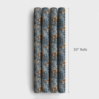 Winter Landscape Gift Wrap, Snowy Mountain Village Wrapping Paper, Christmas Wrapping Paper Roll, Comfy Chalet Holiday Present Wrap Paper