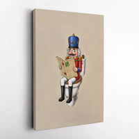 Whimsical Nutcracker Wall Art, Humorous Nutcracker Canvas Print, Holiday Nutcracker Canvas, Humorous Christmas Wall Decor