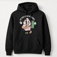 Retro Snack Cake Holiday Hooded Sweatshirt, Christmas Tree Cake Hoodie, Adorable Cartoon Christmas Pullover, Sweet Treat Winter Hoodie