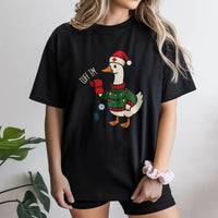 Humorous Cuff Em Goose T-Shirt, Nurse Christmas Shirt, Holiday RN LPN Graphic Tee, Nursing Student Christmas T-Shirt, Medical Worker Present