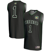 #1 Ohio Bobcats Lightweight Basketball Jersey - Black