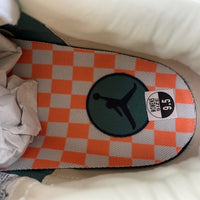 Low Top Sneakers, Green Orange Colorway, Lace Up Design, Casual Gift for Sneaker Fans