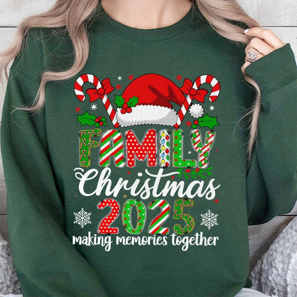Making Memories Together Crewneck, Family Christmas 2025 Sweatshirt, Matching Xmas Holiday Sweater, Comfy Winter Family Party