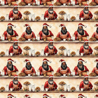 Santa Cookie Break Christmas Wrapping Paper, Black Santa Wrapping Paper, Whimsical Holiday Gift Wrap, Adorable Christmas Present Wrapping Paper
