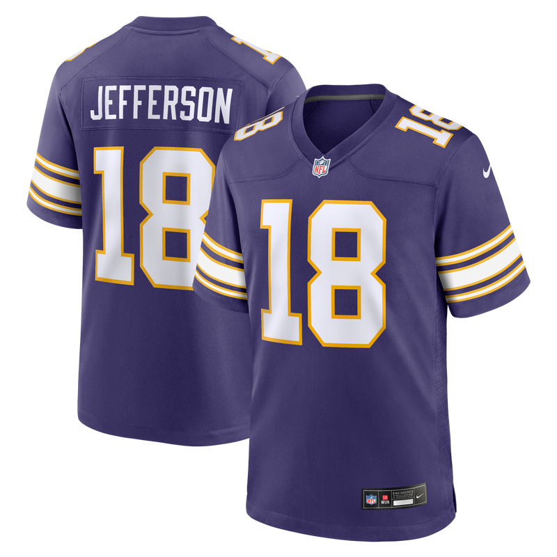 Minnesota Vikings Justin Jefferson Purple Classic Player Game Jersey