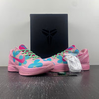 Low Top Sneakers, Blue Pink Colorway, Lace Up Design, Casual Gift for Sneaker Fans