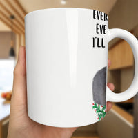 Festive Candy Cane Christmas Mug, Evergreen Pine Branch Coffee Mug, Winter Holiday Ceramic Cup, Comfy Christmas Present for Coffee Lover