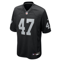 Las Vegas Raiders Alex Ward Black Team Game Jersey