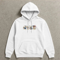 Vintage Americana Winter Holiday Hooded Sweatshirt, Patriotic Snowman Hoodie, Retro USA Christmas Pullover, 4th of July Snowman