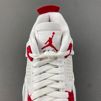 Low Top Sneakers, White Red Gray Colorway, Suede Footwear, Lace Up Design, Casual Gift for Sneaker Fans