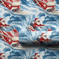 Humorous Nautical Christmas Gift Wrap, Santa in Speedboat Wrapping Paper, Boating Santa Present Paper, Coastal Holiday Gift Wrapping Paper