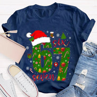 Festive Holiday Graphic Tee, Christmas Snowflake Santa Hat T-Shirt, Adorable Santa Hat Snowflake Shirt, Merry Christmas Unisex Winter Tee Shirt