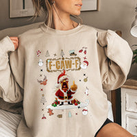 F Caw F Christmas Sweatshirt, Humorous Santa Chicken Sweatshirt, Ugly Xmas Party Sweater, Sarcastic Farm Animal Holiday Sweatshirt, Xmas Present