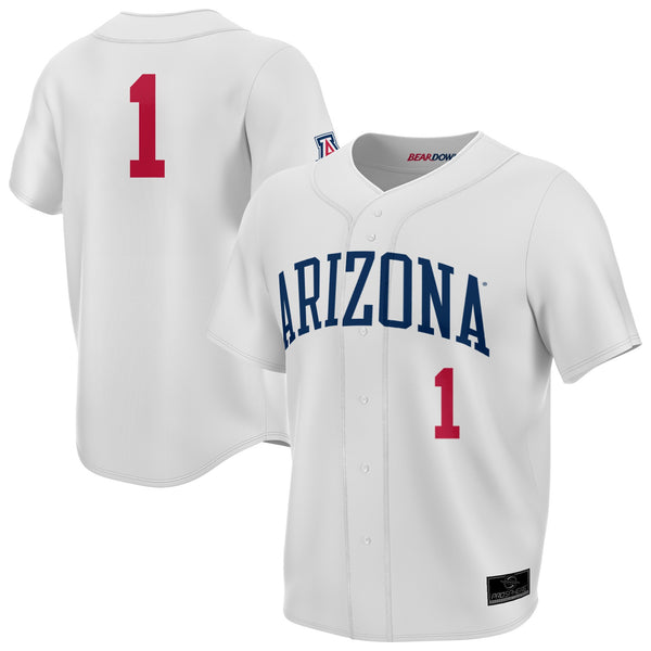 Arizona Wildcats Lightweight Collegiate Baseball Fashion Jersey - White